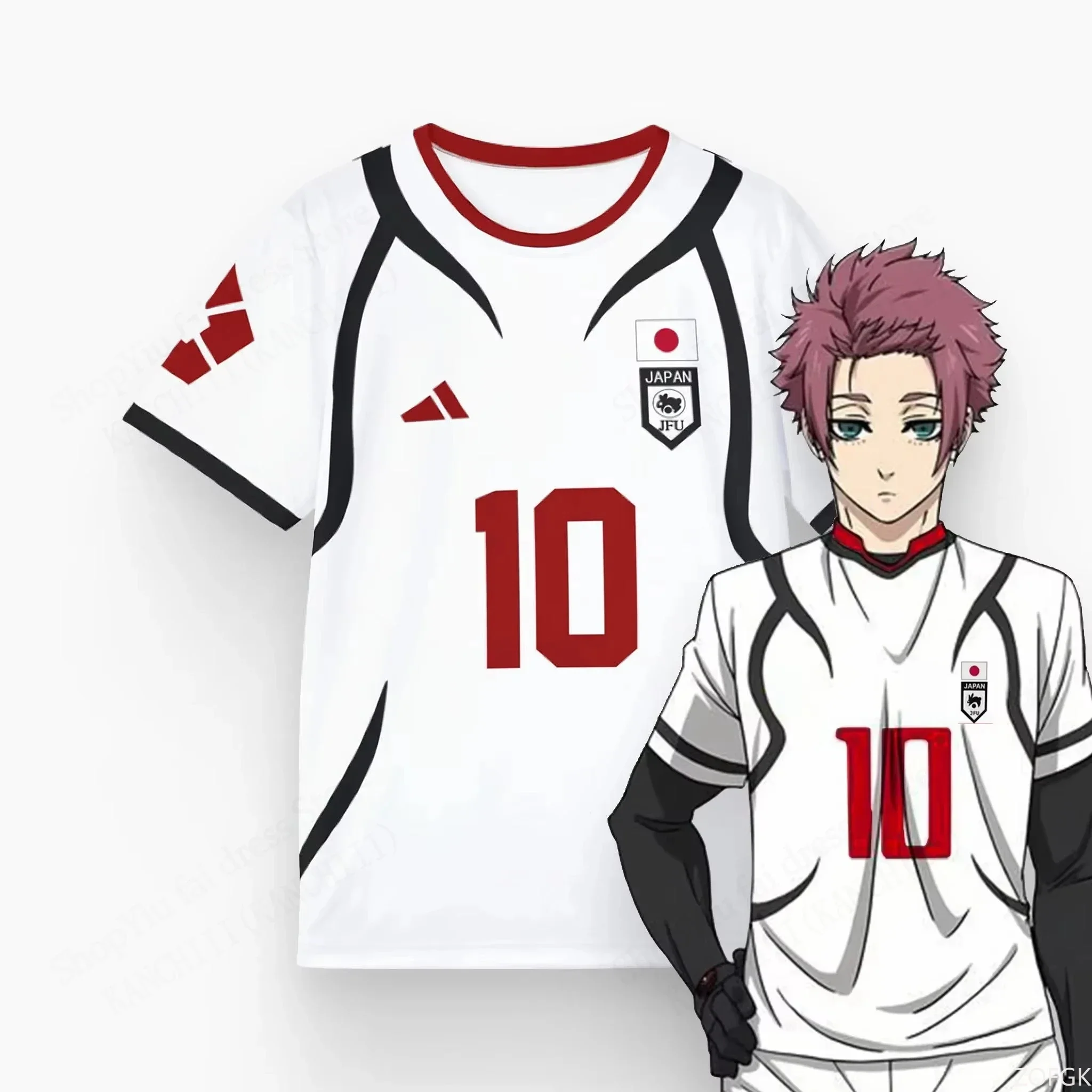 Esports Gaming Sleeve - Camiseta Masculina Anime Blue Lock Sae