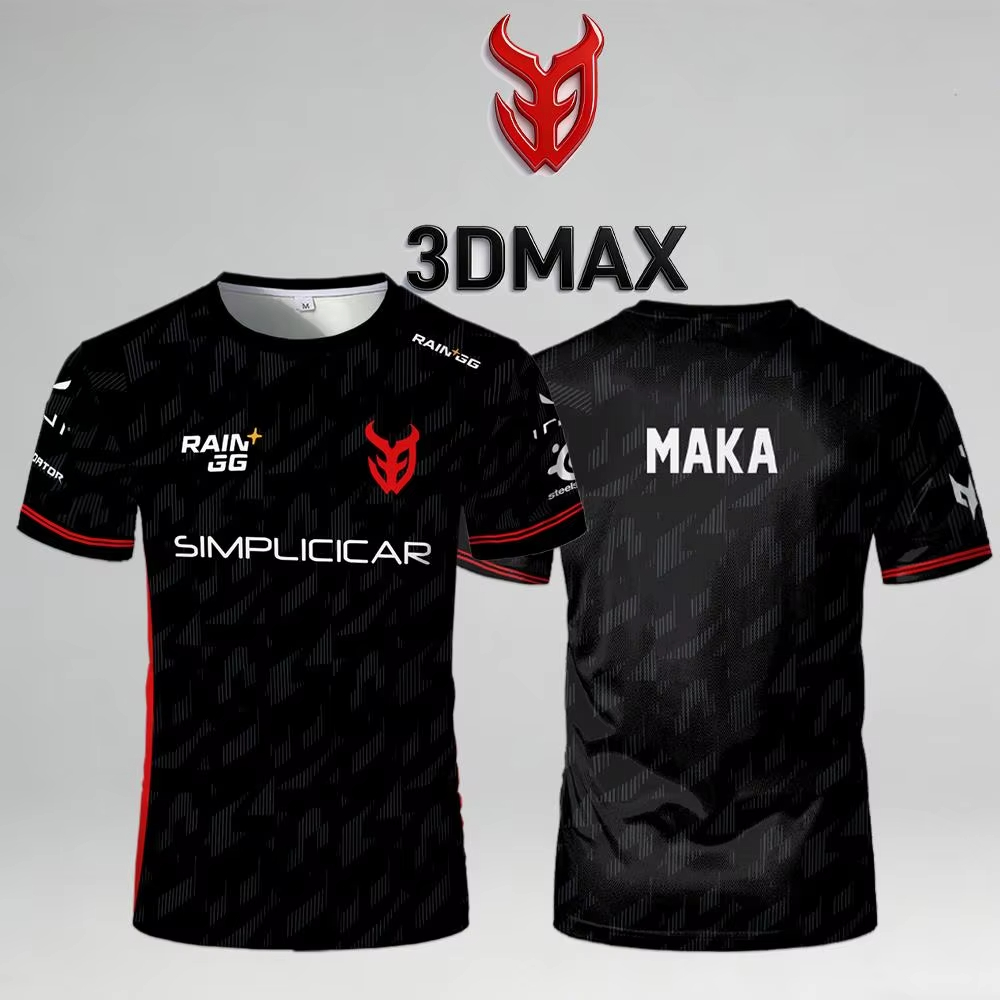 Esports Gaming Logos - Camisa de Jogador 3DMAX Esports MAKA,