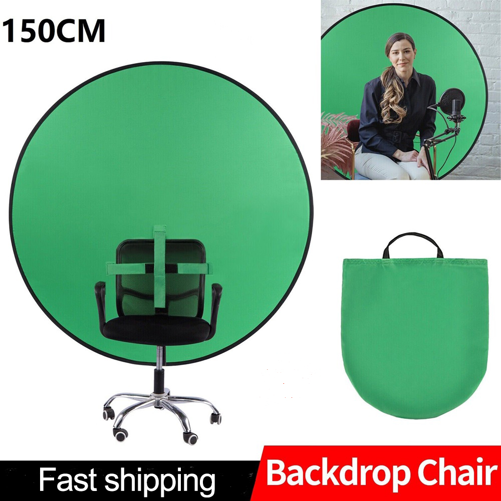 Green Screen Collapsible - Dobrável portátil Chroma Key fundo, cadeira