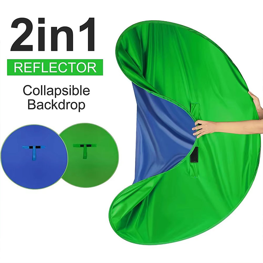 Tela de Fundo Verde Azul Dupla - Green Screen Collapsible avaliação e preço