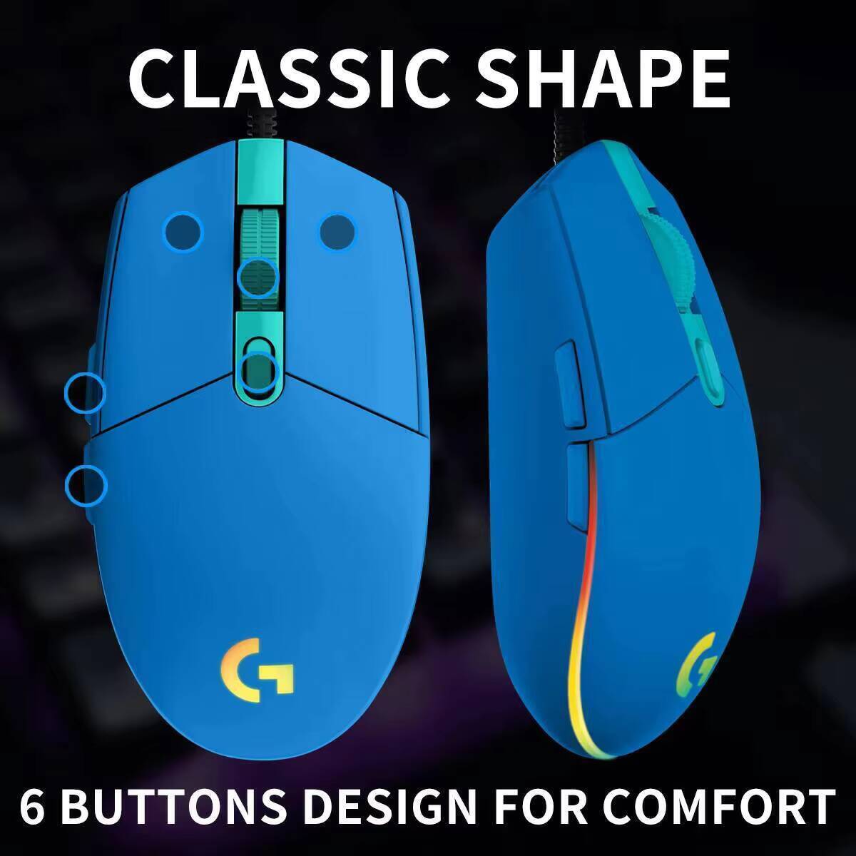 Mouse Gamer Logitech G203 Prod - Logitech Mouse G203 avaliação e preço
